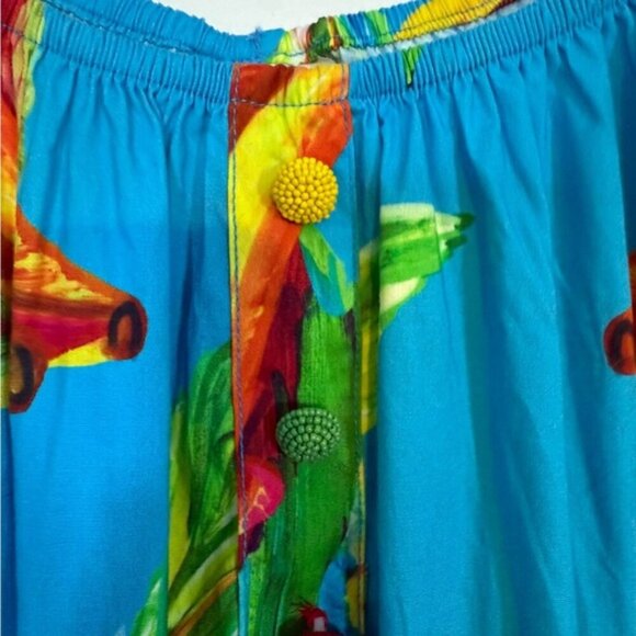 FARM Rio Multicolor Banana Print Boho Maxi Dress - Size L - Picture 11 of 14